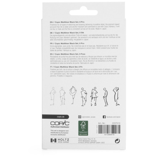 Copic multiliner 8 darabos készlet