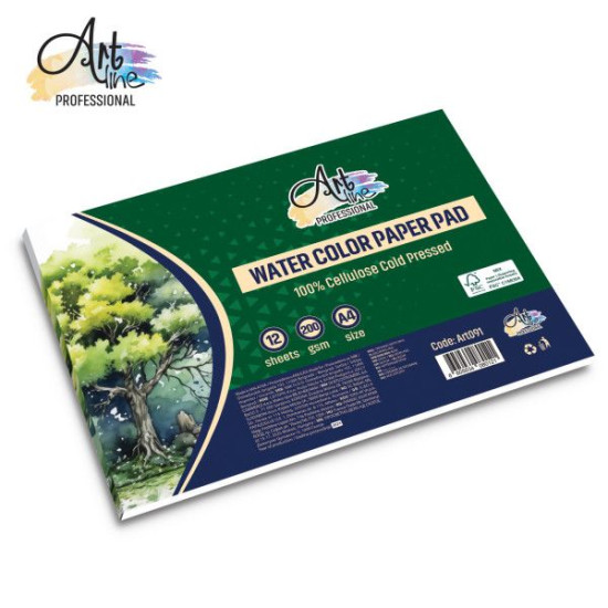 Akvarell rajztömb A/4 200g hidegen sajtolt