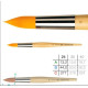 da Vinci 300 Jumbo XL hegyes ecset 3 méretben 
