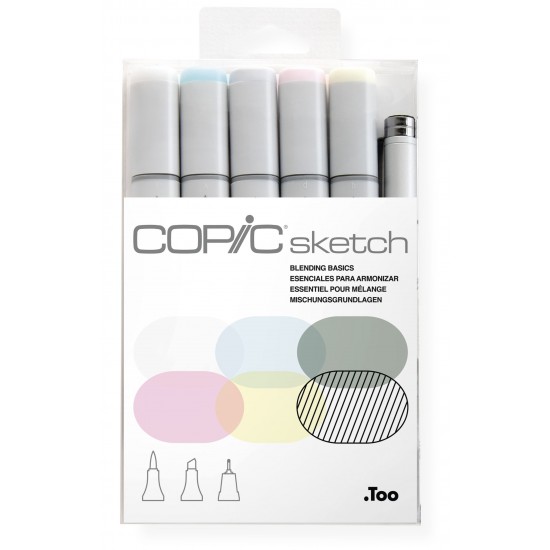 COPIC SKETCH 6 DARABOS KLT. Keverő alapszínek
