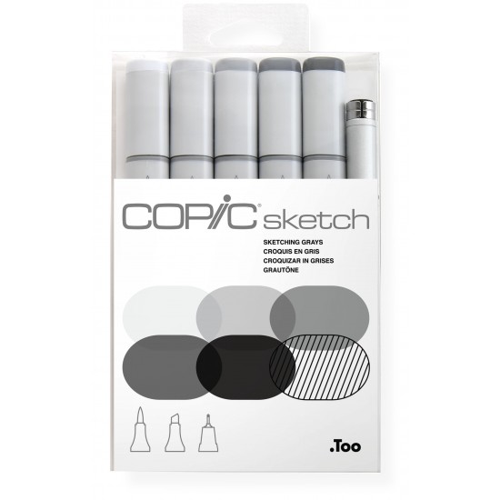 COPIC SKETCH 6 DARABOS KLT.  Szürke árnyalatok